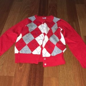 CREWCUTS KIDS CARDIGAN RED SIZE 6-7 large
